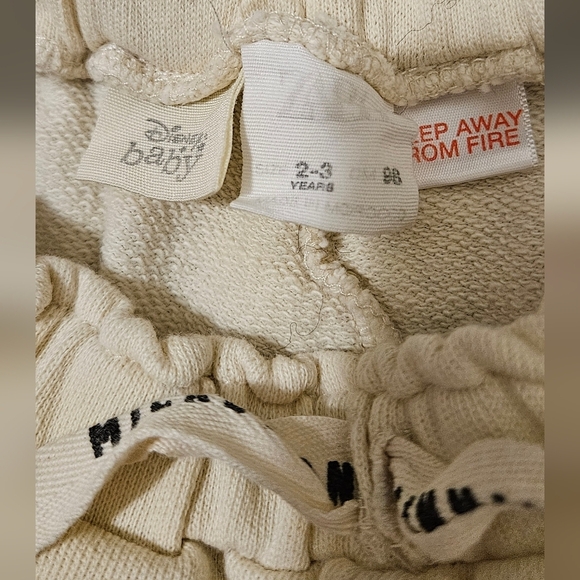Zara Disney Baby Cream Sweatpants - Picture 3 of 3